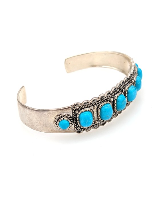 BBJ Sterling Silver & Turquoise Cuff Bracelet